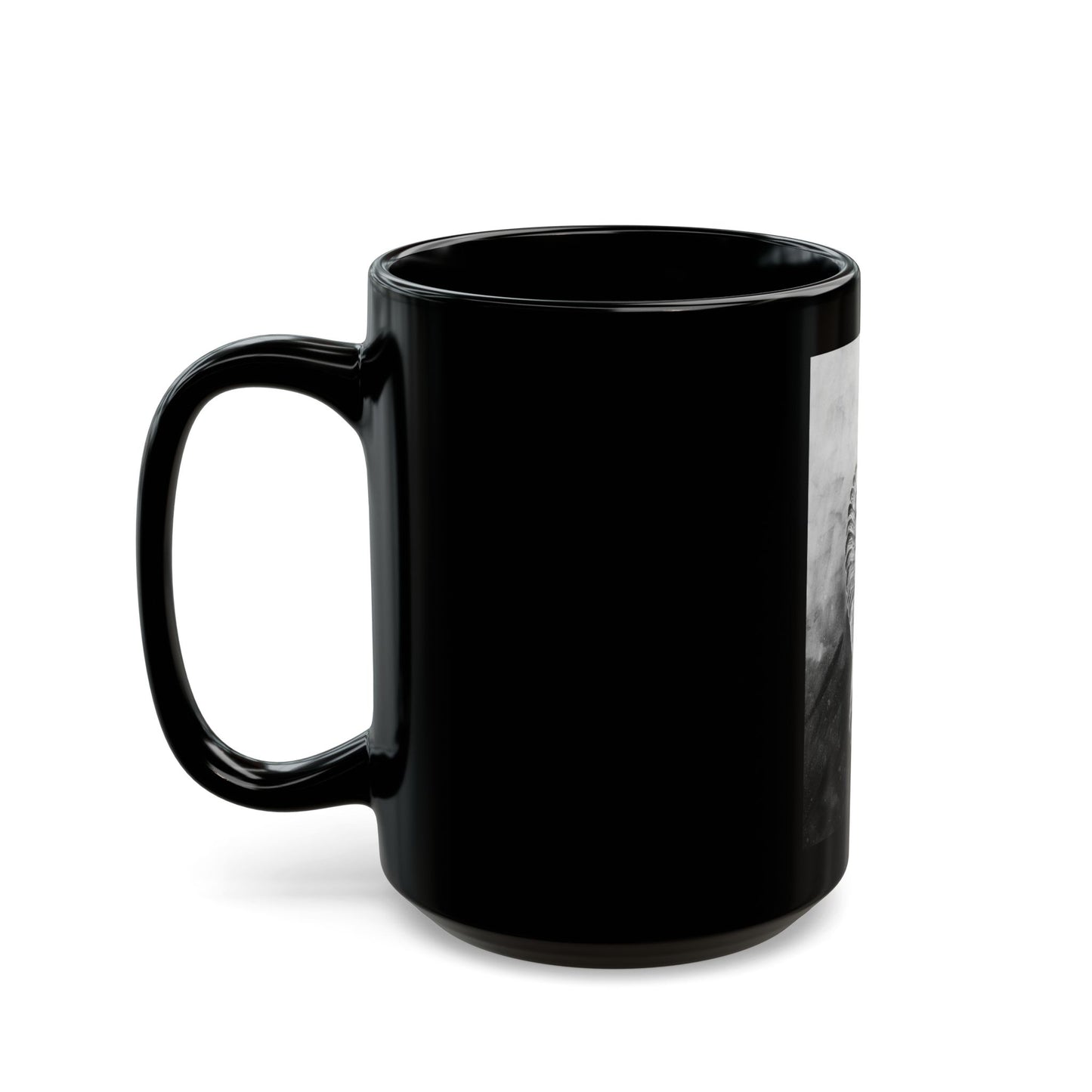 Apex, Handcrafted Black Mug with Alpine Mountain Goat Design