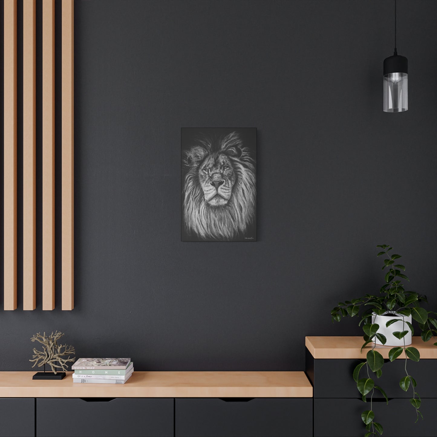 The Mane Event, Matte Canvas Lion Print, Stretched, 1.25"