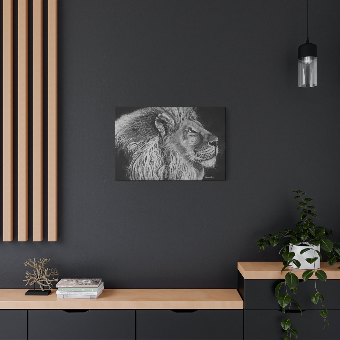King of Cool, Majestic Lion Canvas Art