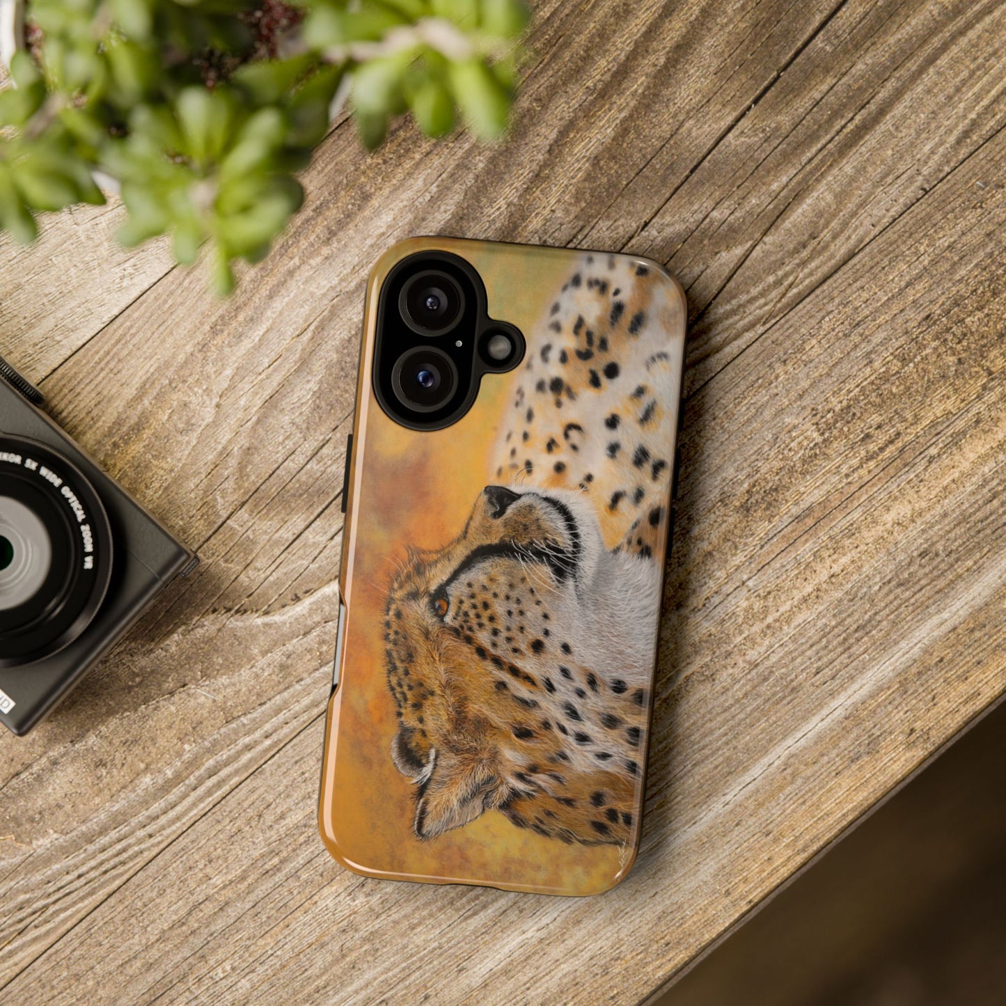 Cheetah Chill, Cheetah Phone Case, Tough Cases