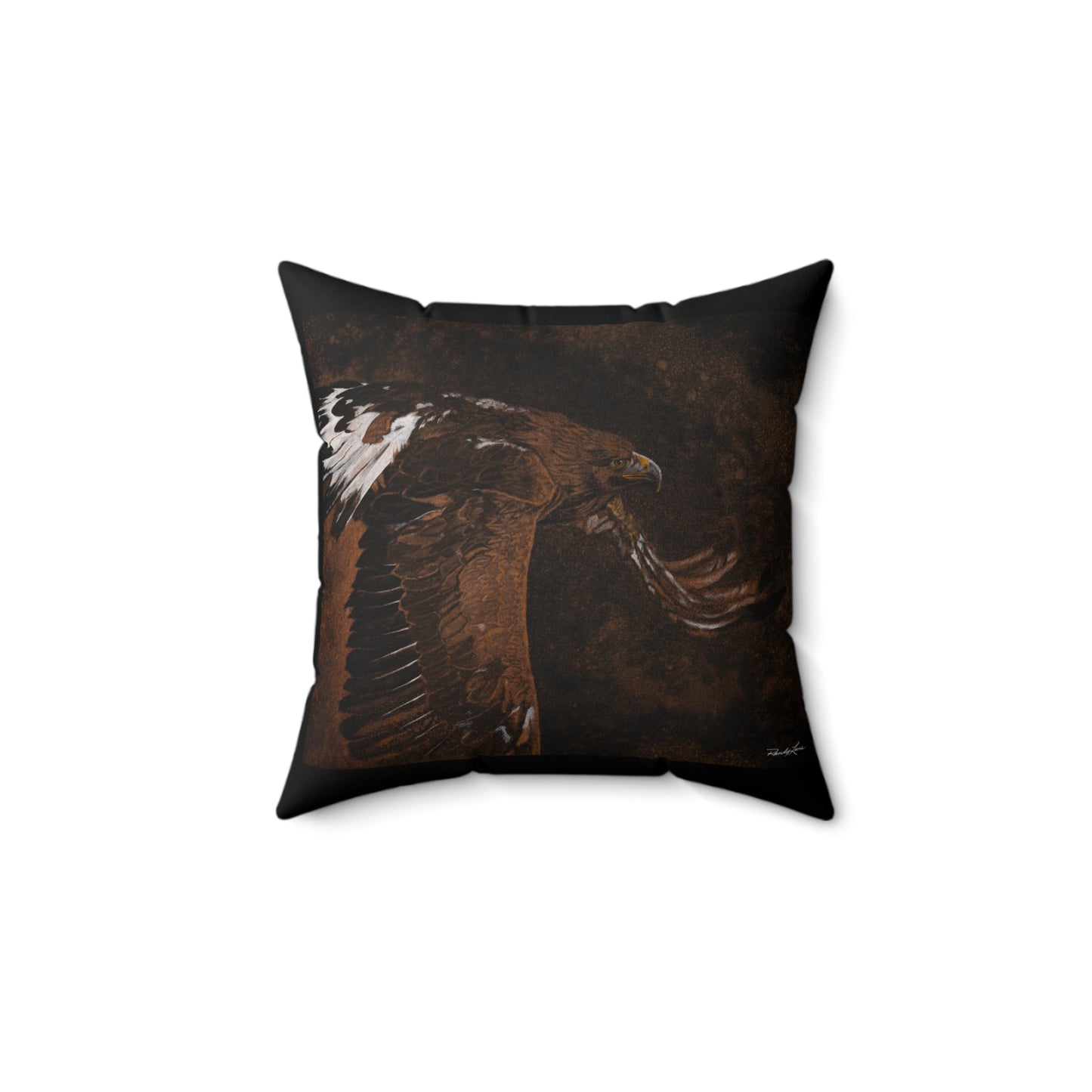 Golden Flight, Eagle Decorative Pillow