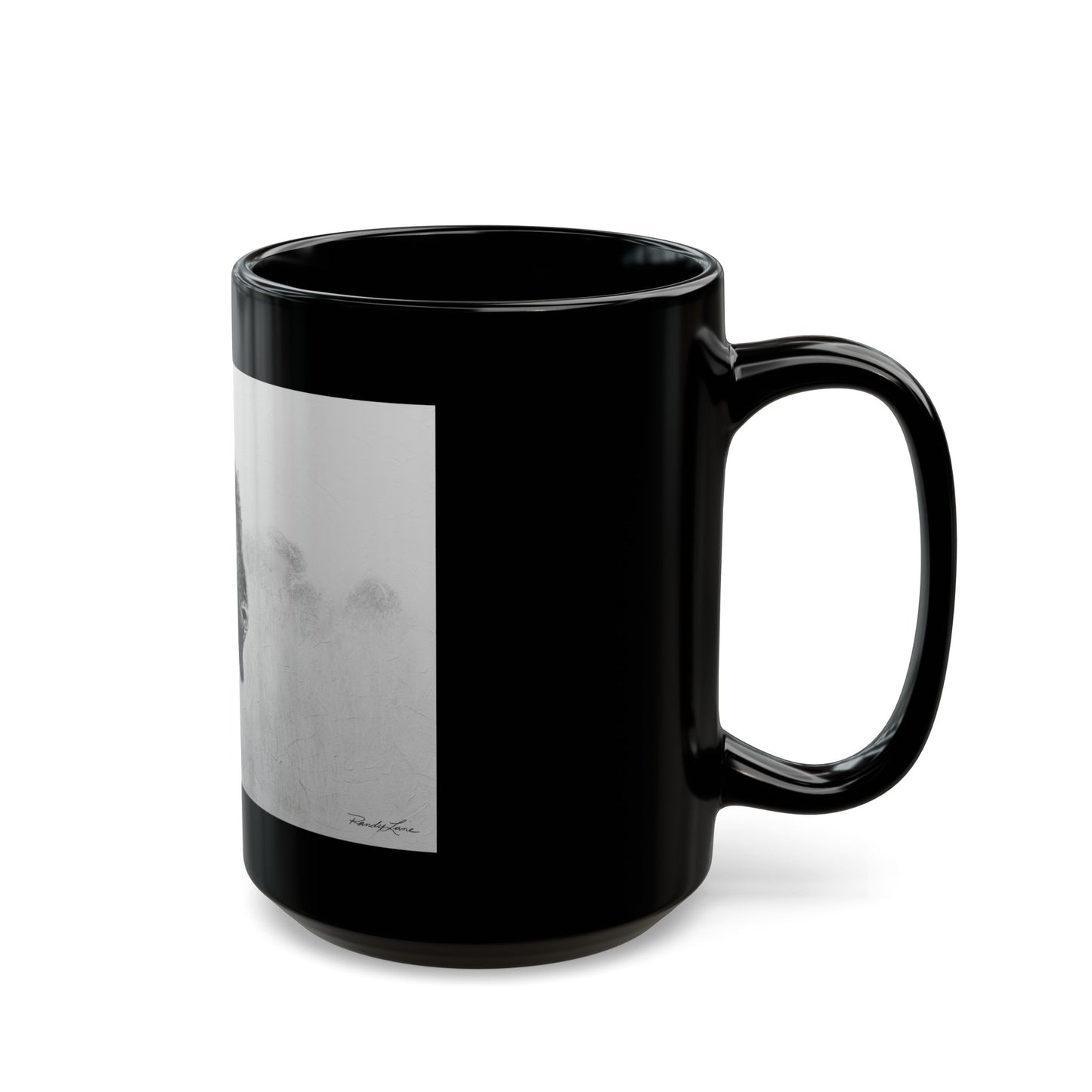 Prairie Bison, Bison Painting Black Ceramic Mug (11oz/15oz)