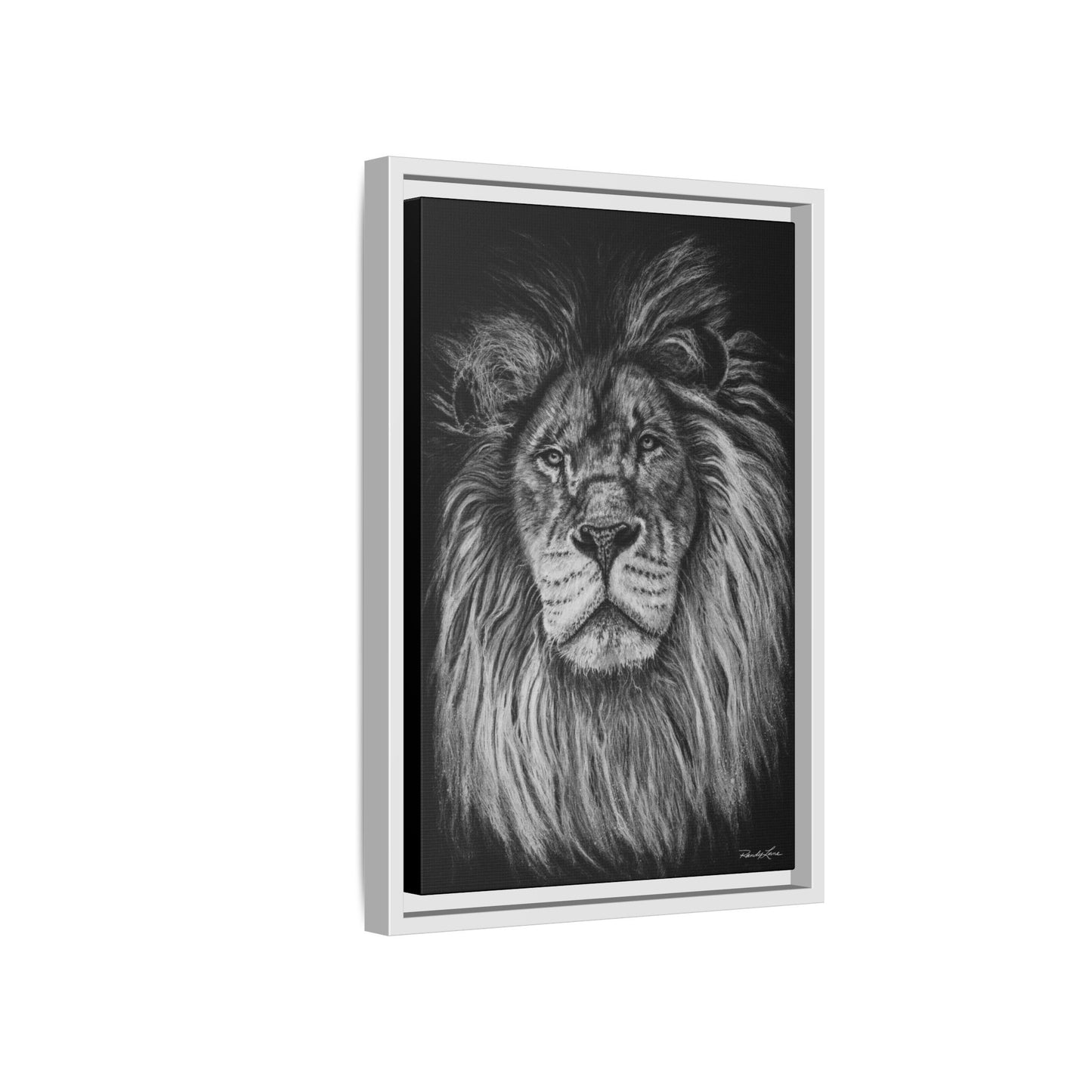 The Mane Event, Matte Canvas Lion Prints, Framed (Multi-color)