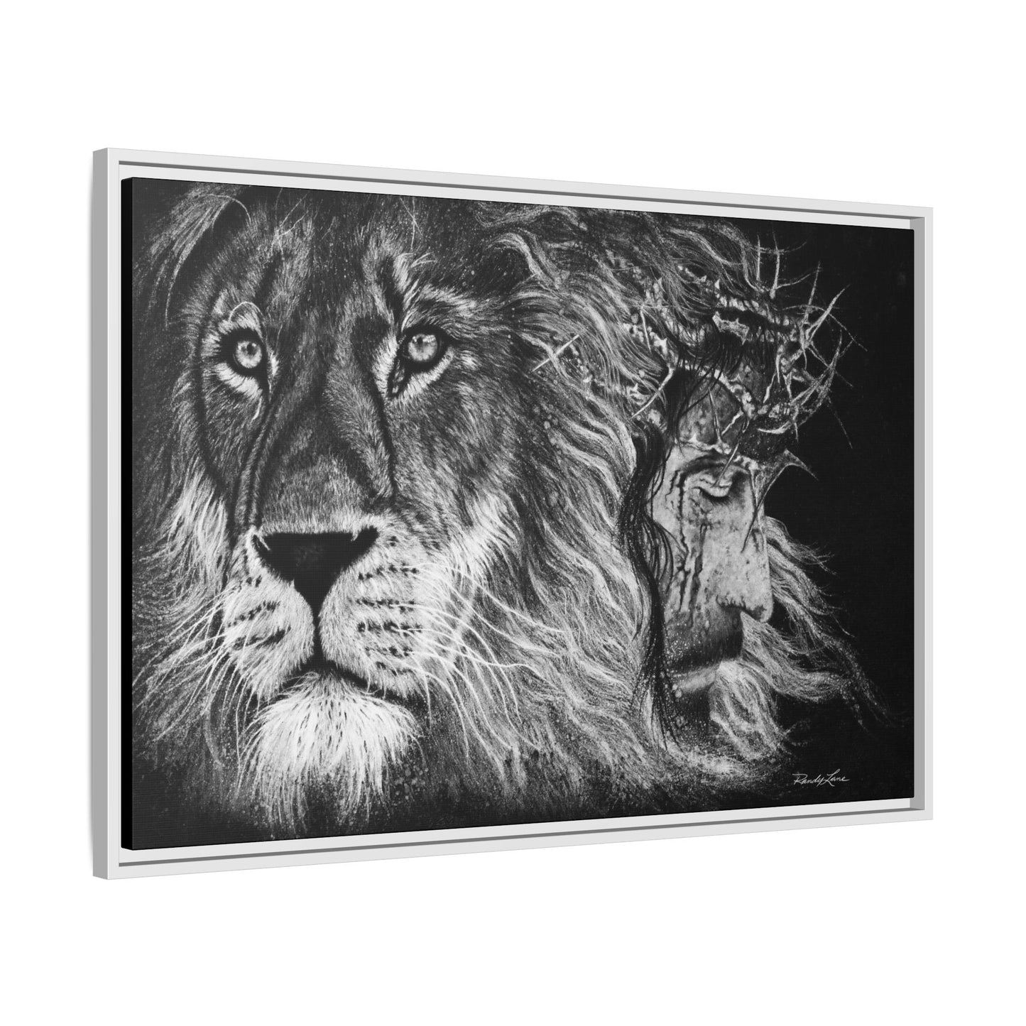 Lion King, Framed Matte Canvas Print