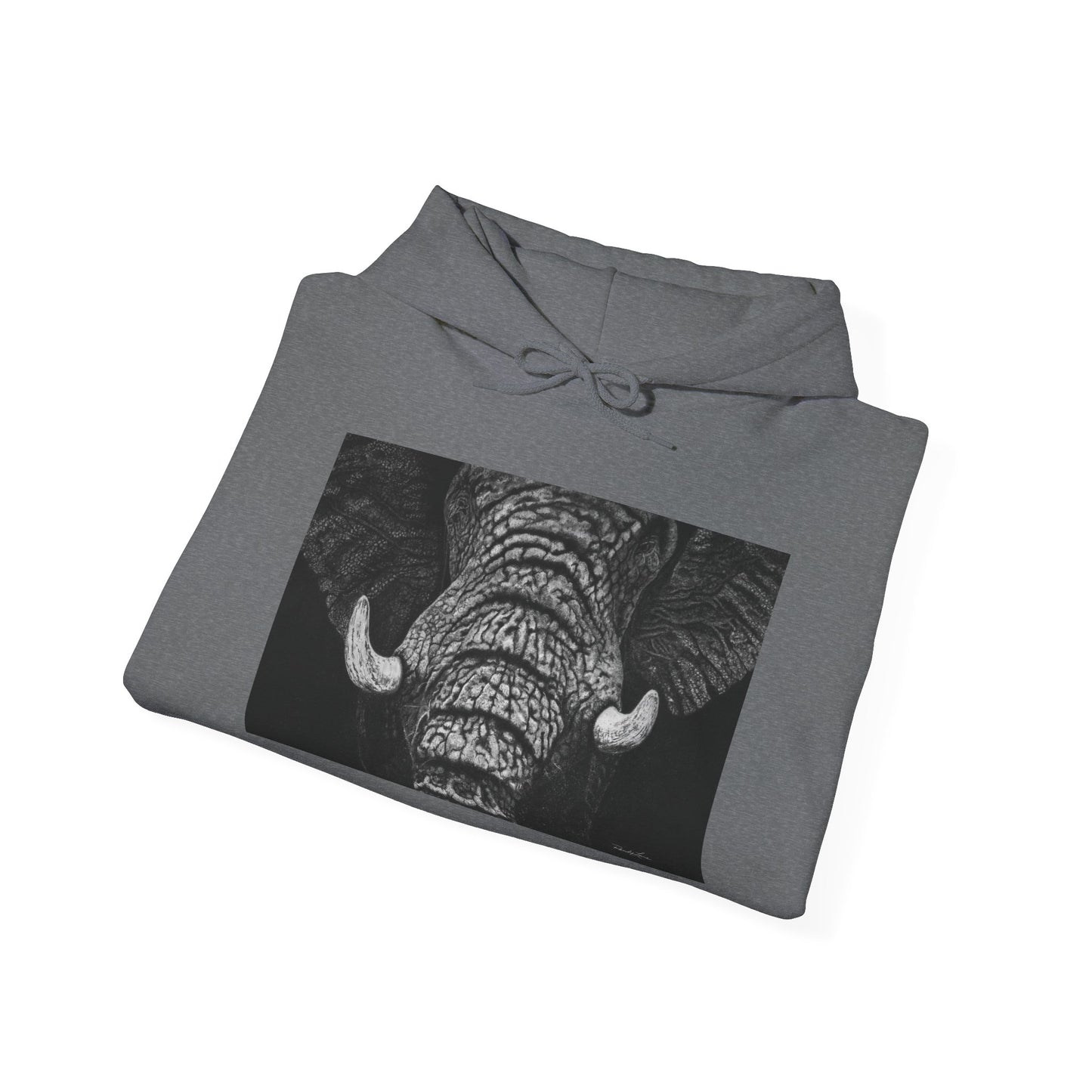 Ebony and Ivory, Elephant Hoodie, Cozy Unisex Sweatshirt