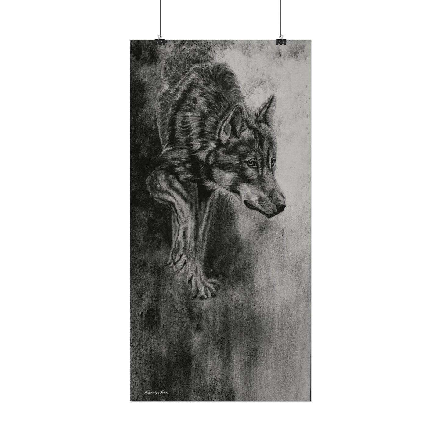 Specter, Wolf Painting Textured Matte Fine Art Print