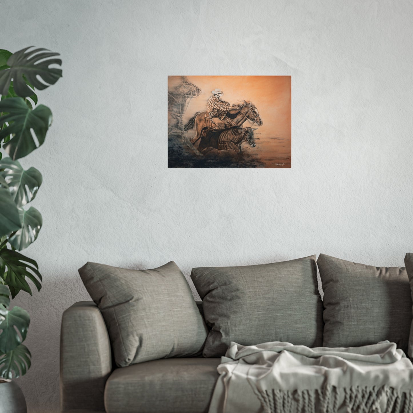 Get Some. Bulldogging Fine Art Print