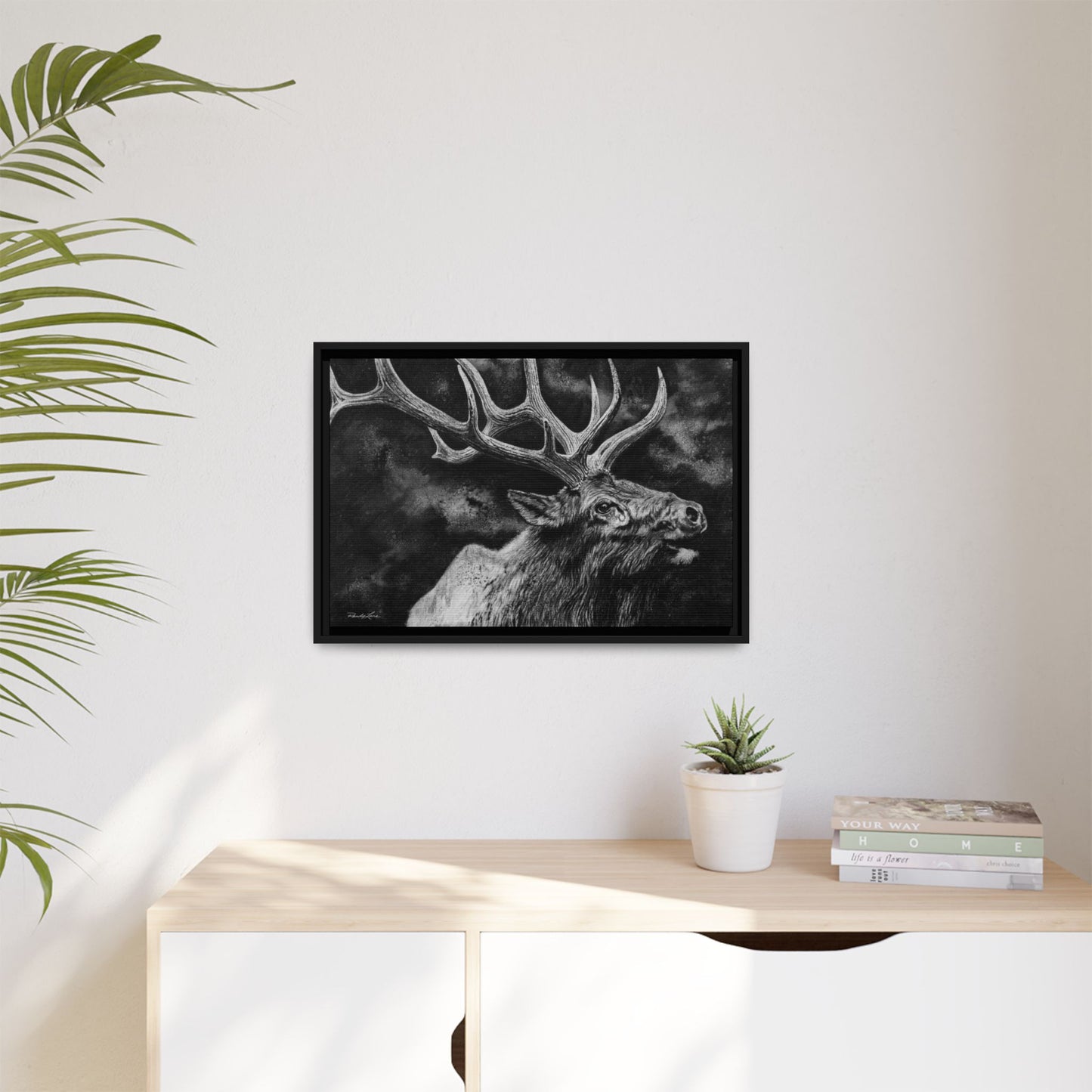 Gladiator, Framed Elk Wall Art,  Matte Canvas