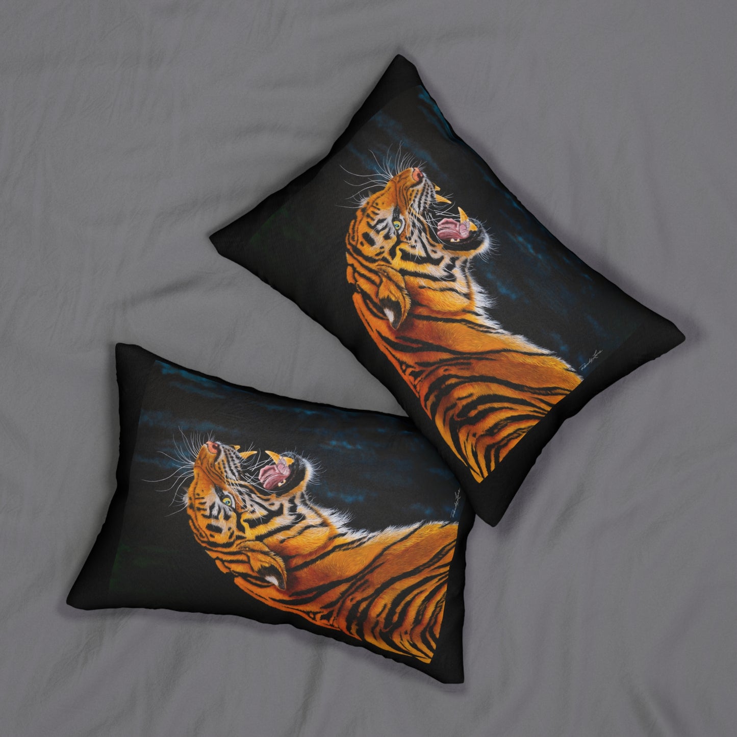 Beautifully Bold, Tiger Art Lumbar Pillow