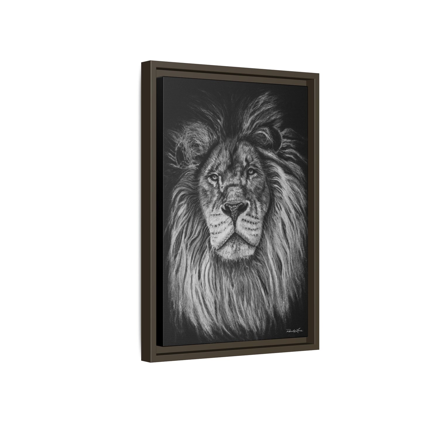 The Mane Event, Matte Canvas Lion Prints, Framed (Multi-color)
