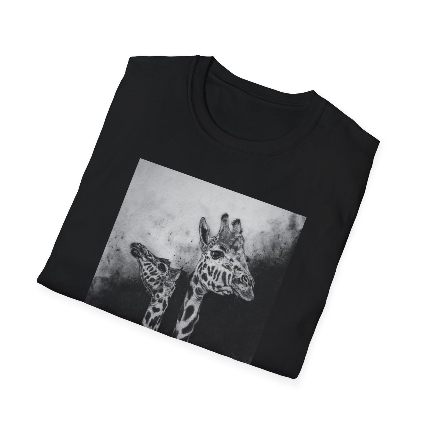 Grace in the Grassland, Giraffe Unisex Softstyle T-Shirt