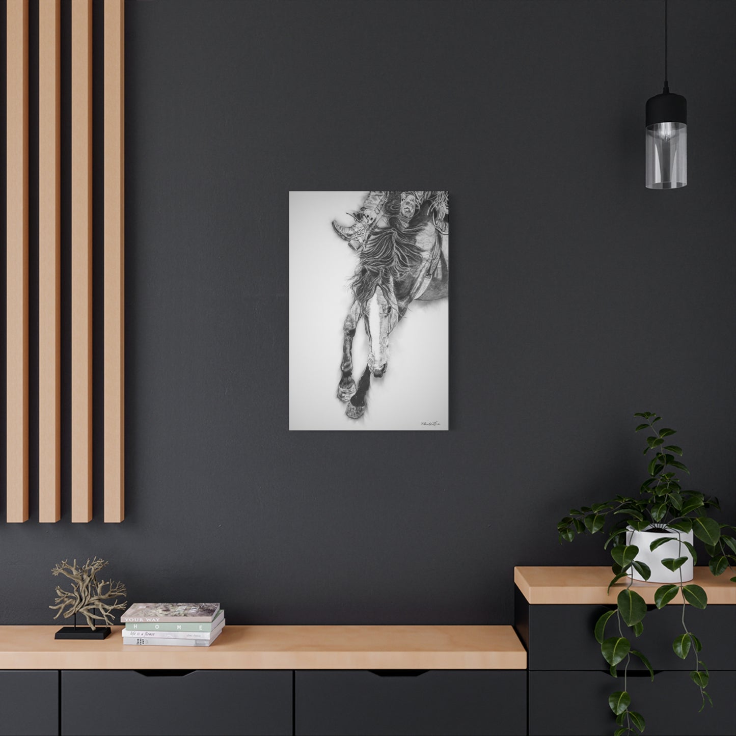 Crazy 8, Stretched Matte Canvas Rodeo Art Print