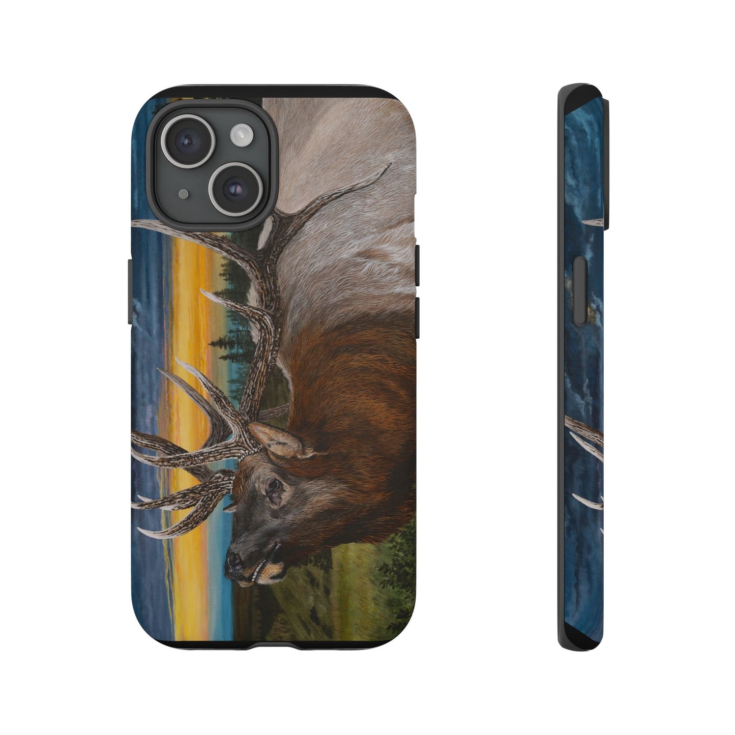 Sunset Serenade, Elk Phone Case