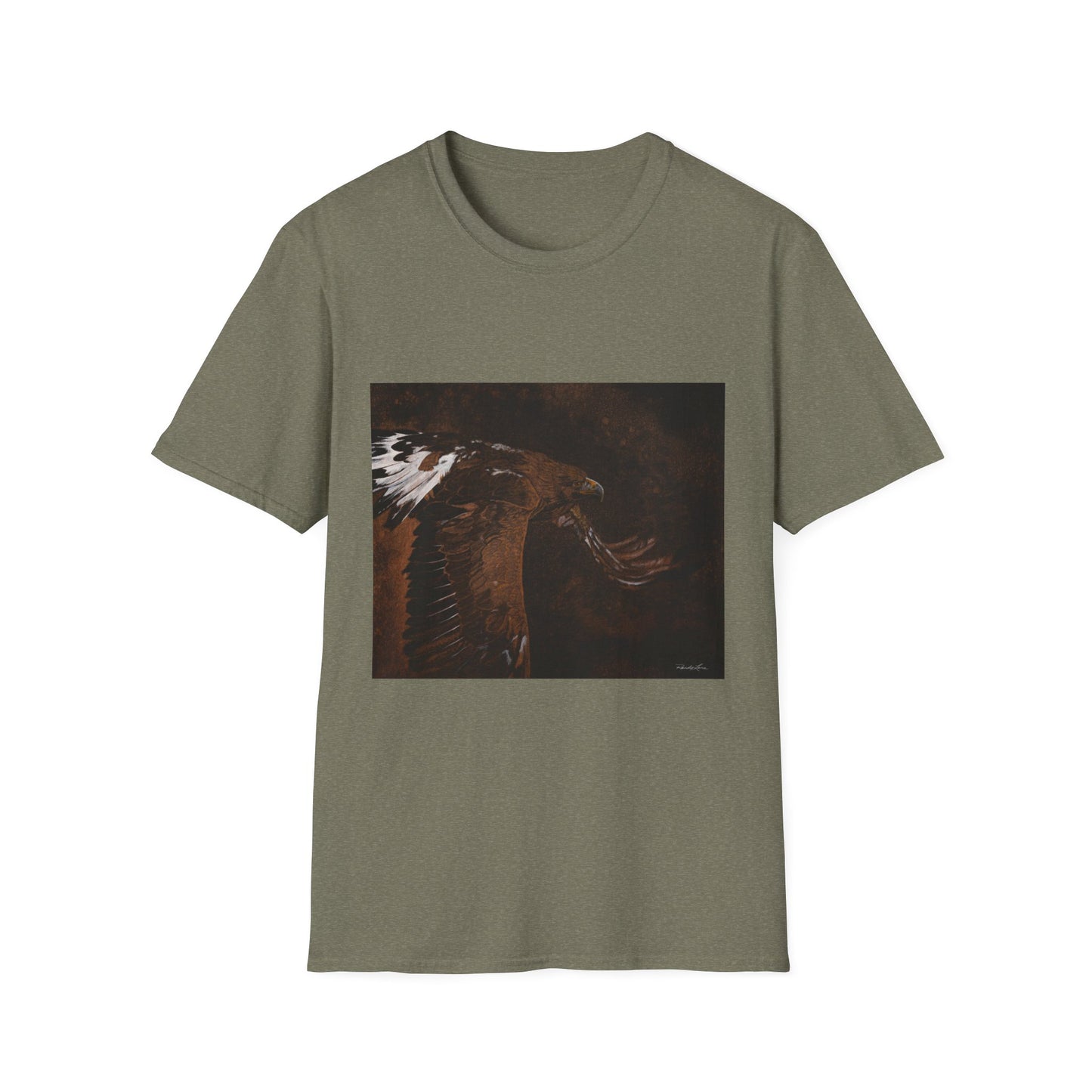 Golden Flight, Golden Eagle Unisex T-Shirt, Softstyle Tee