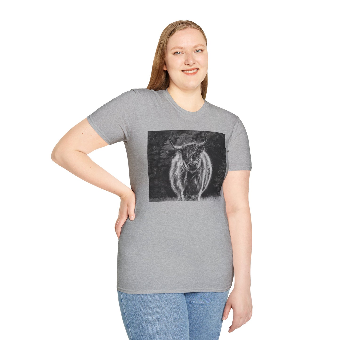 Ragamuffin. Highland Cow Unisex Softstyle T-Shirt