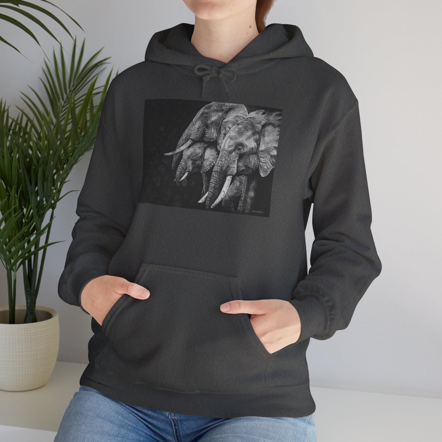 Brushland Bond. Elephant Art Unisex Heavy Blend Hoodie