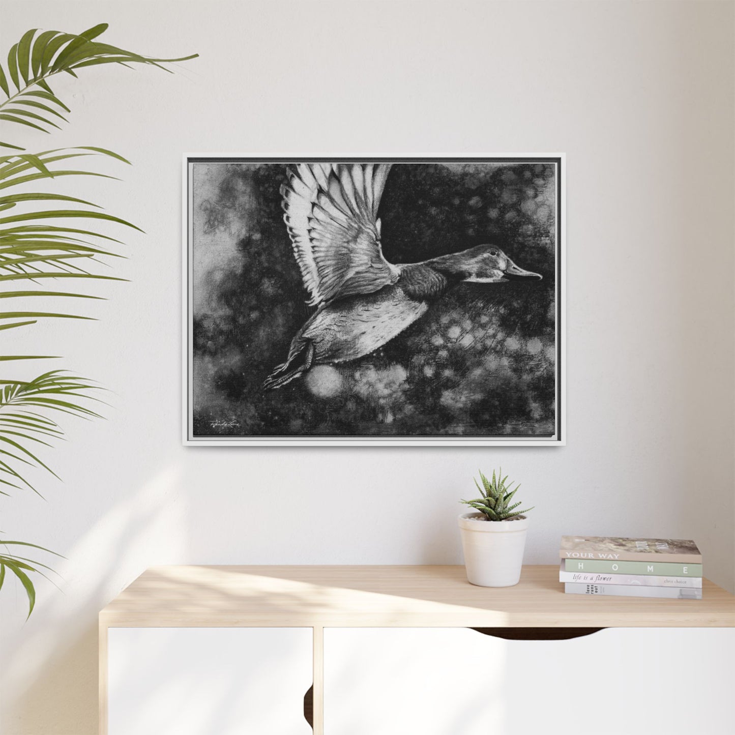 Flare, Framed Duck Canvas Art