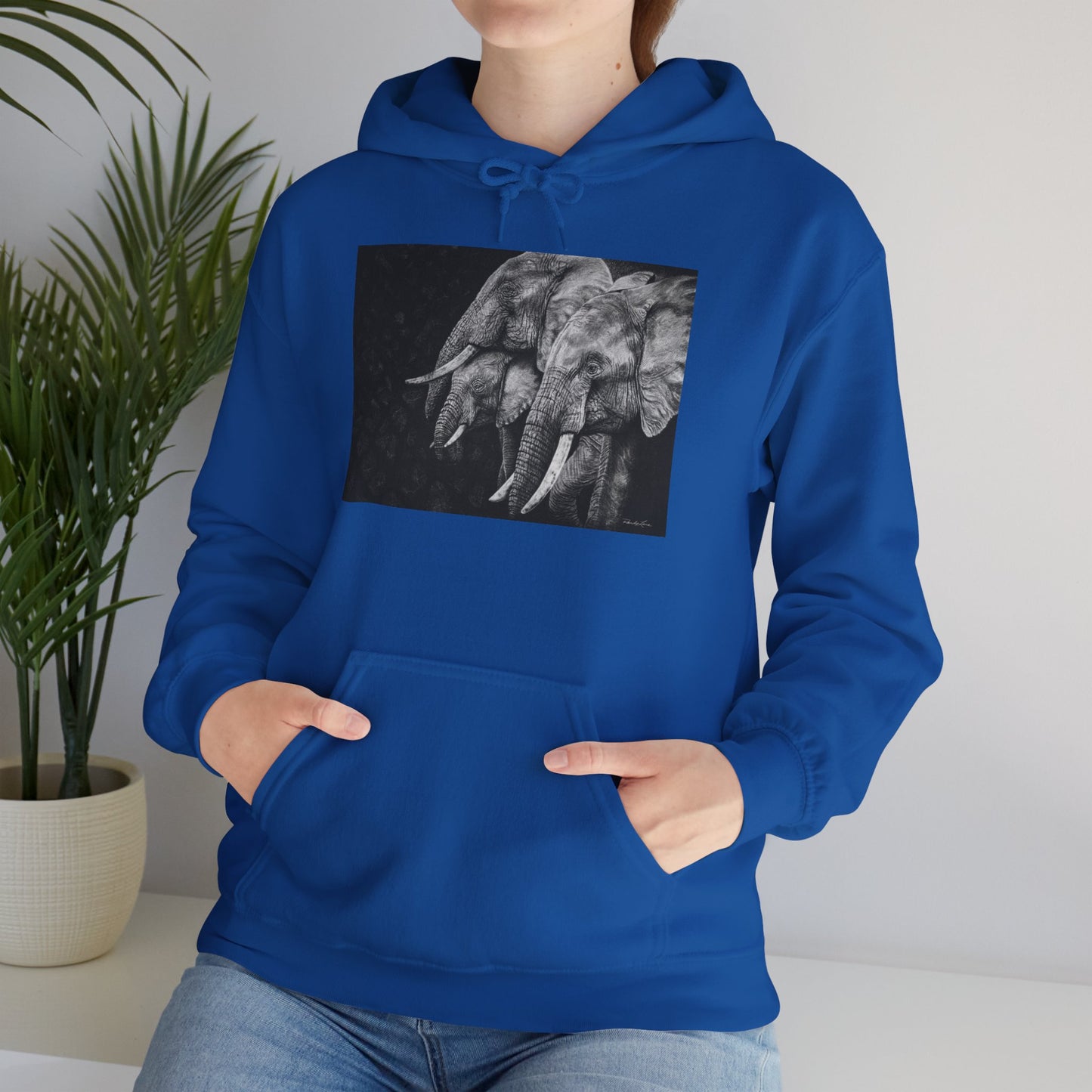 Brushland Bond. Elephant Art Unisex Heavy Blend Hoodie