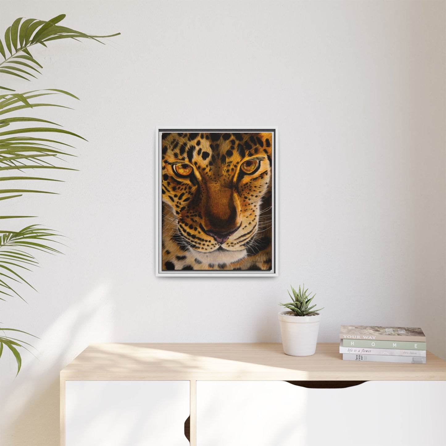 Windows to the Soul, Framed Leopard Canvas Art