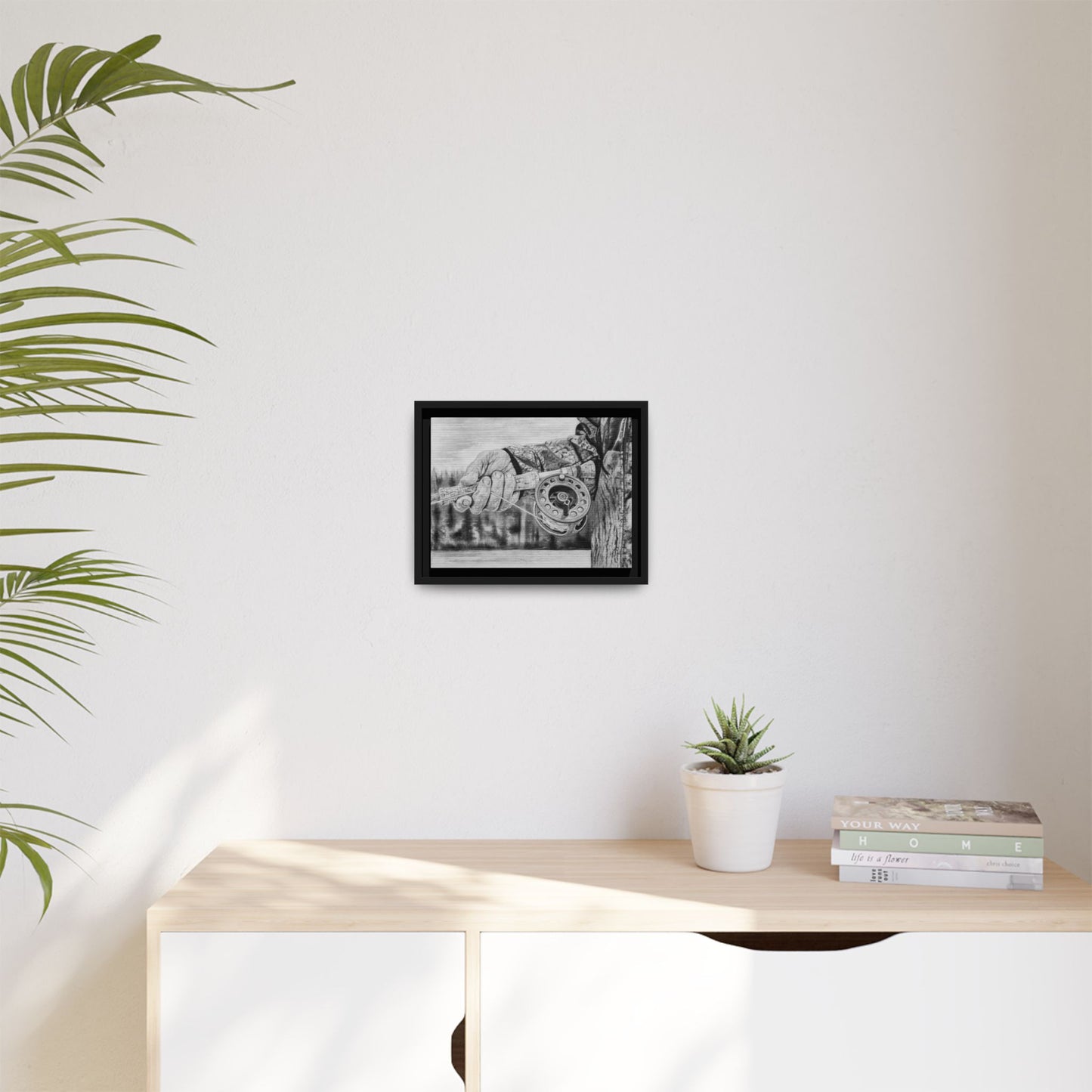 Therapy, Framed Canvas Fishing Fine Art Print