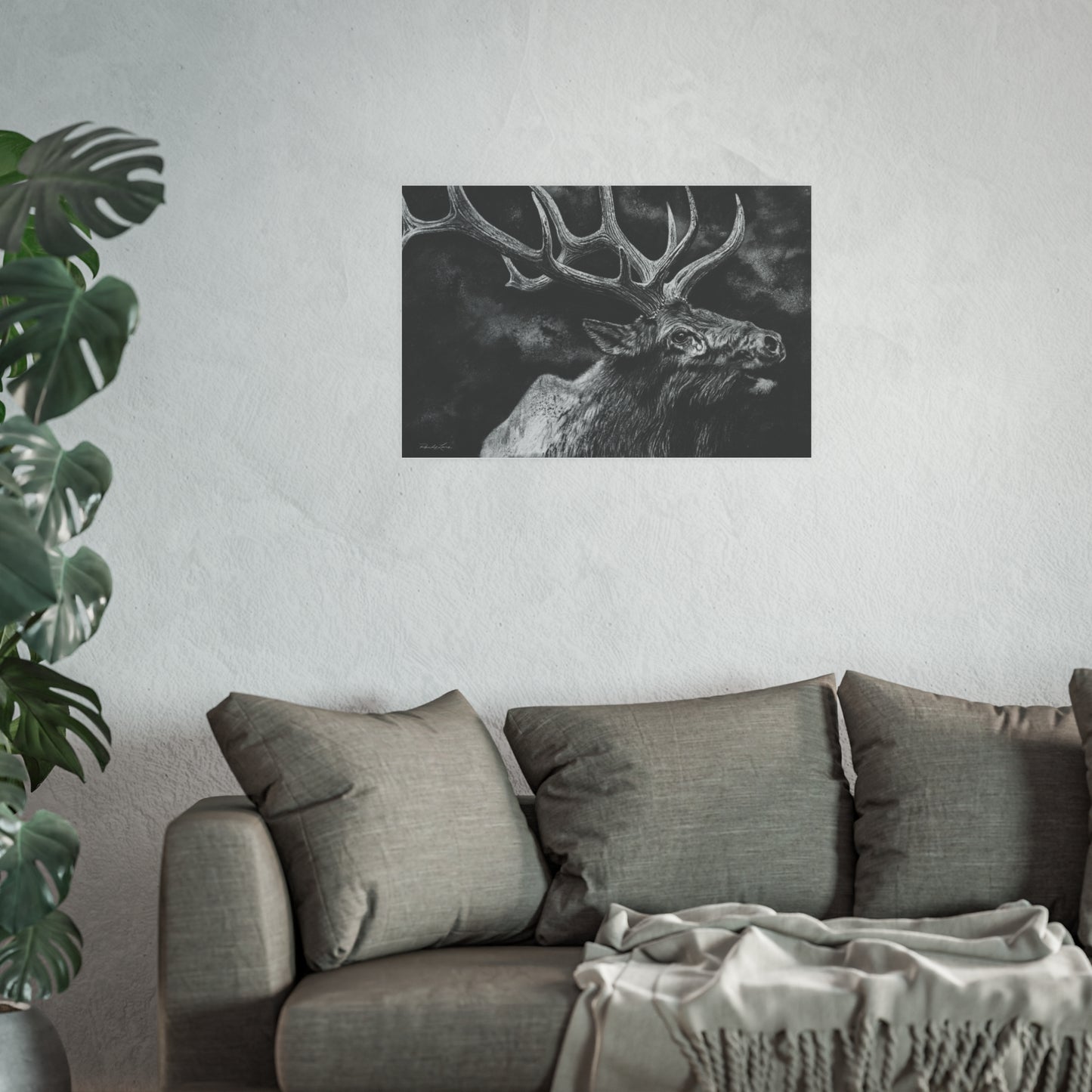 Gladiator, Bull Elk Portrait Fine Art Print (Satin or Archival Matte)