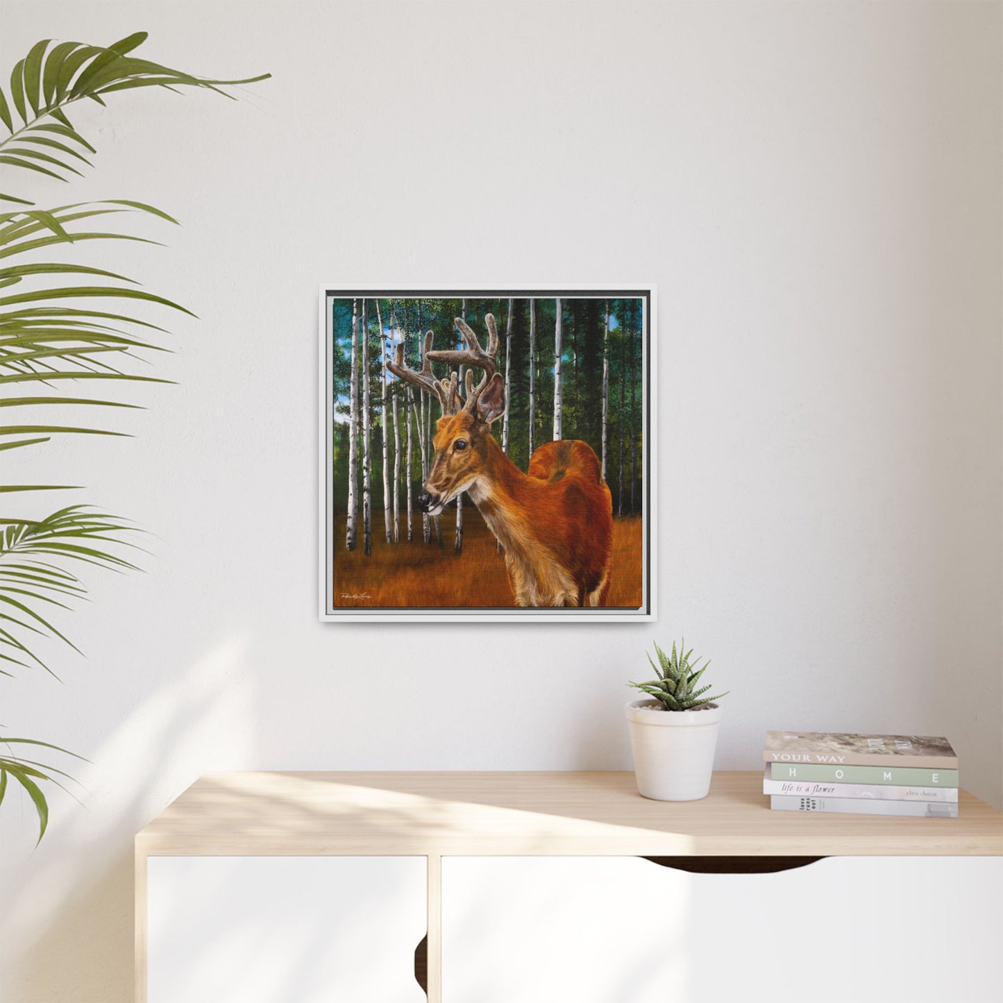 Velvet Crush, Framed Deer Canvas Art