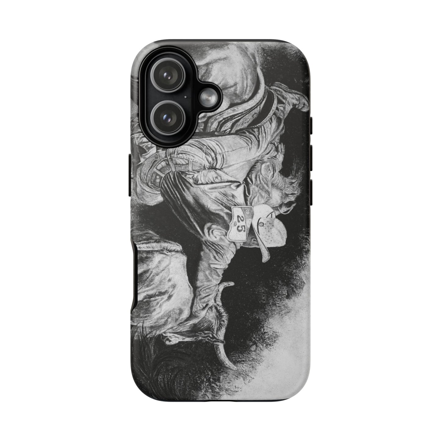 Contact. Cowboy Bulldogger Rodeo Art Phone Case - Tough Cases