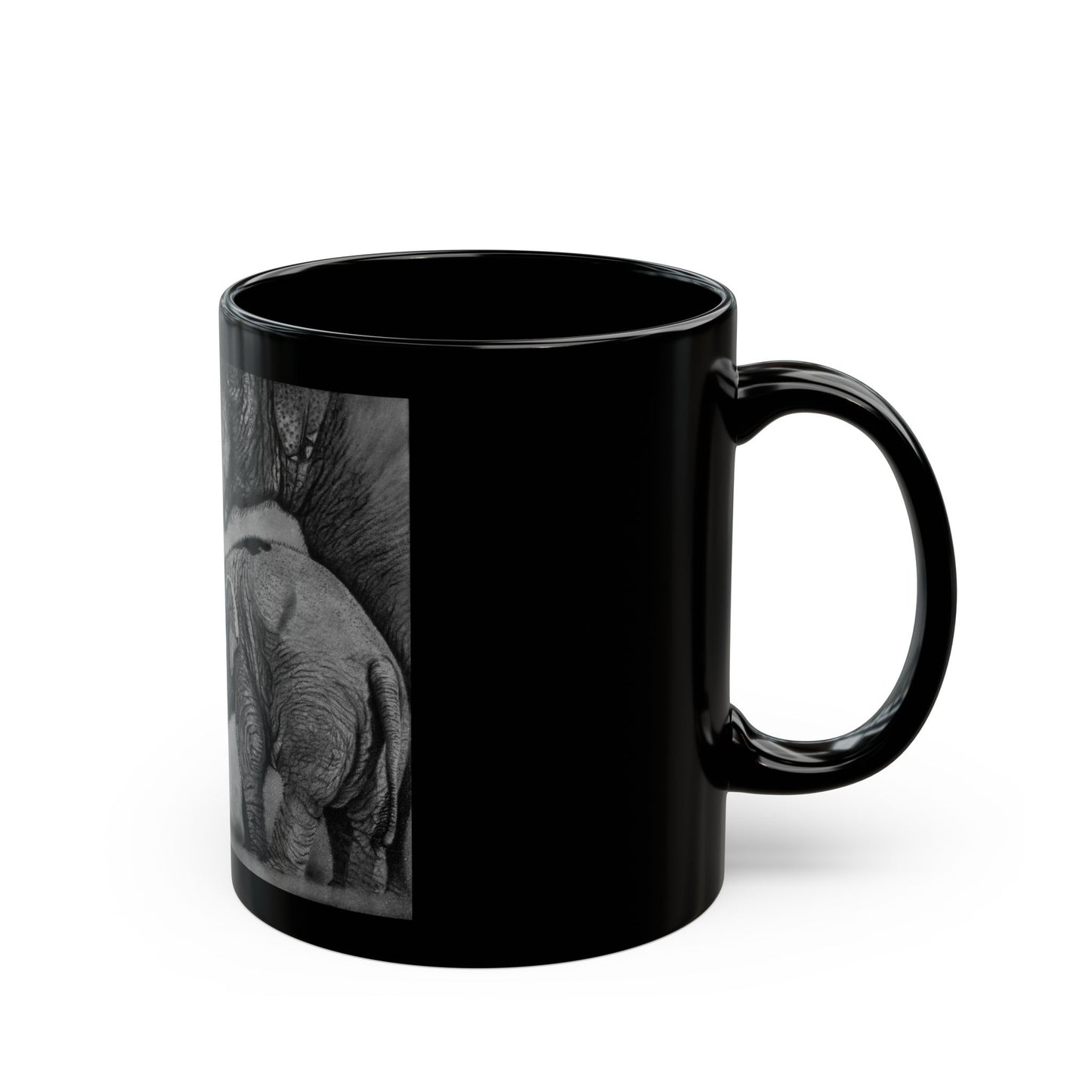 Trunks of Love, Elephant Black Mug