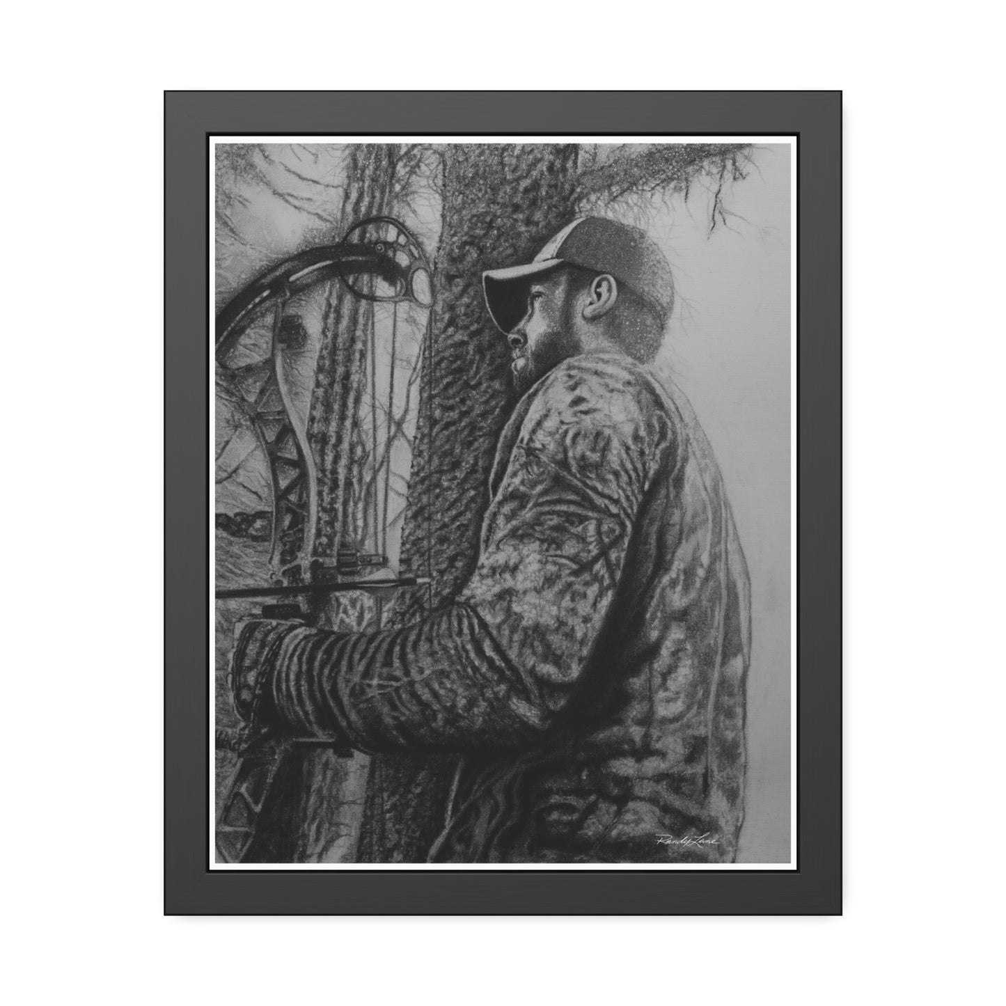 The Grind, Framed Archery Hunter Print
