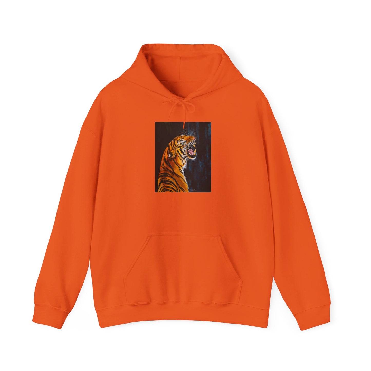 Beautifully Bold, Roaring Tiger-Themed Unisex Heavy Blend™ Hooded Sweatshirt