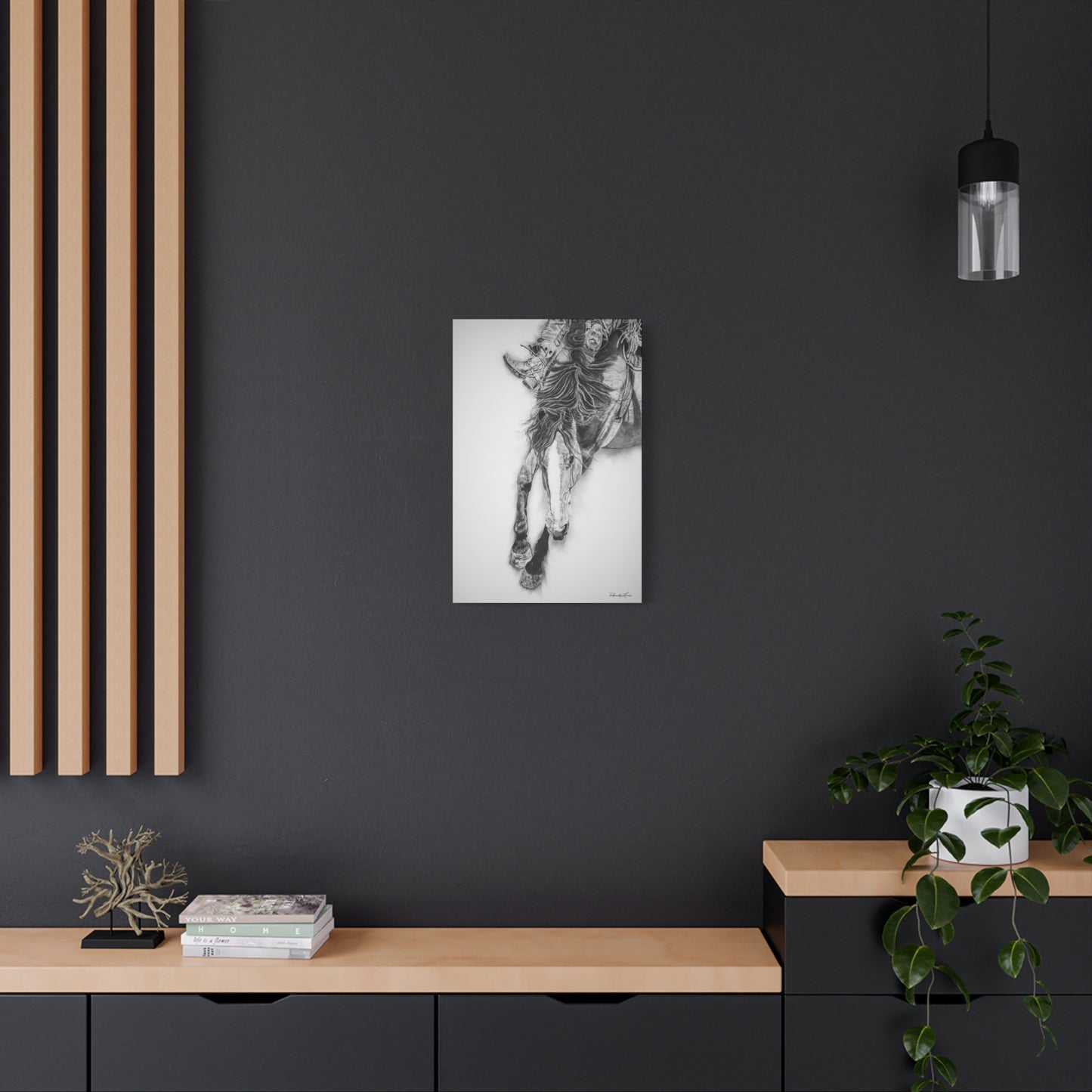 Crazy 8, Stretched Matte Canvas Rodeo Art Print