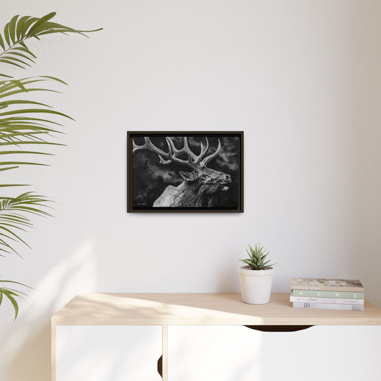 Gladiator, Framed Elk Wall Art,  Matte Canvas