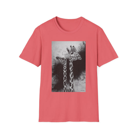Grace in the Grassland, Giraffe Unisex Softstyle T-Shirt