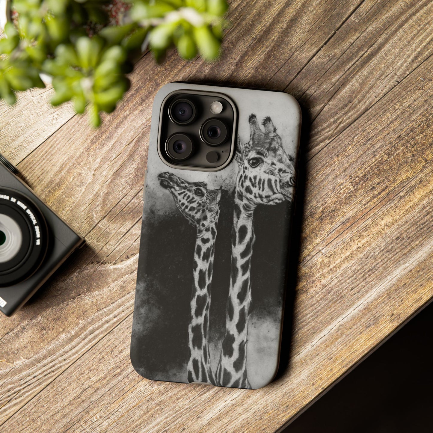 Grace in the Grassland, Giraffe Tough Phone Cases