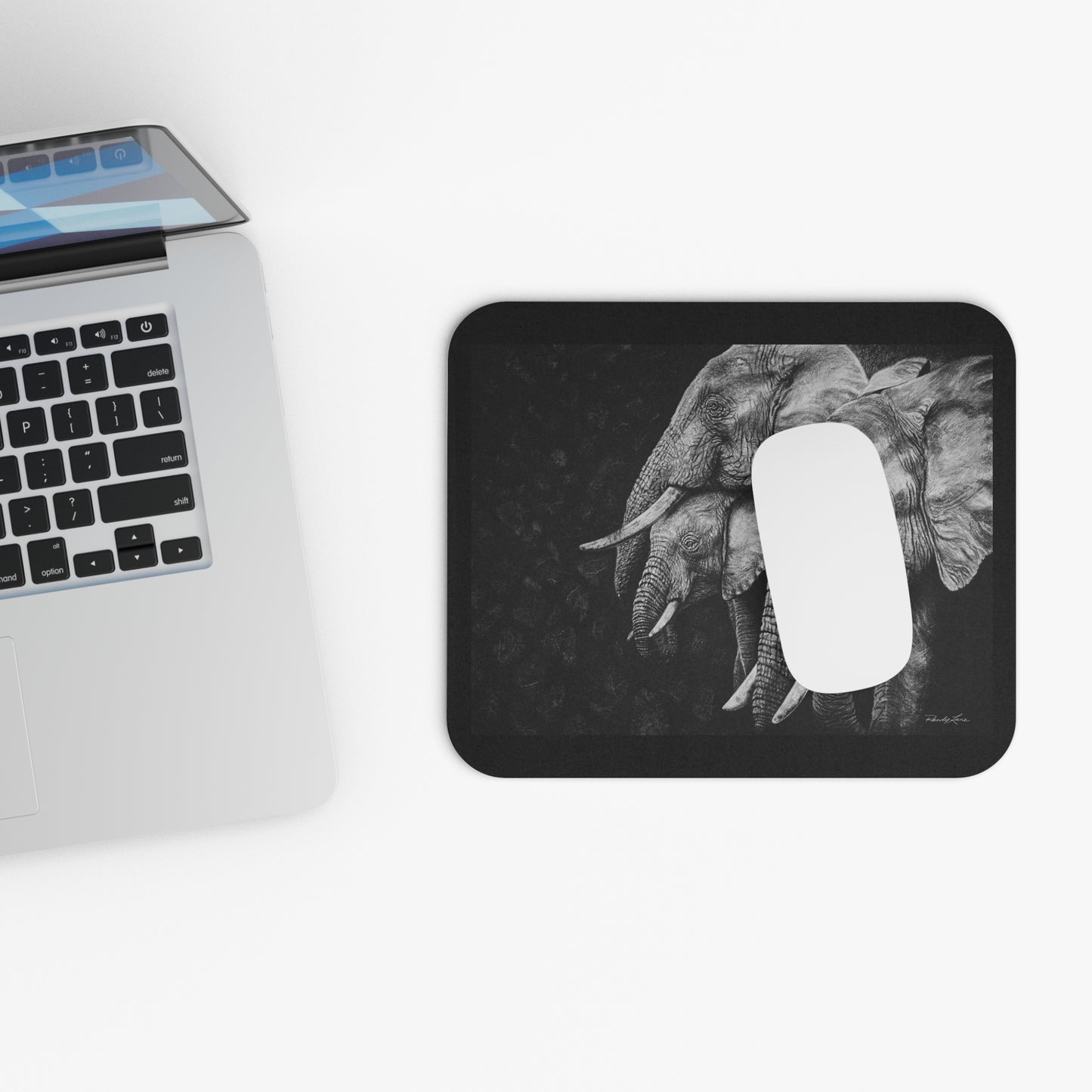 Brushland Bond. Elephant Art Mouse Pad