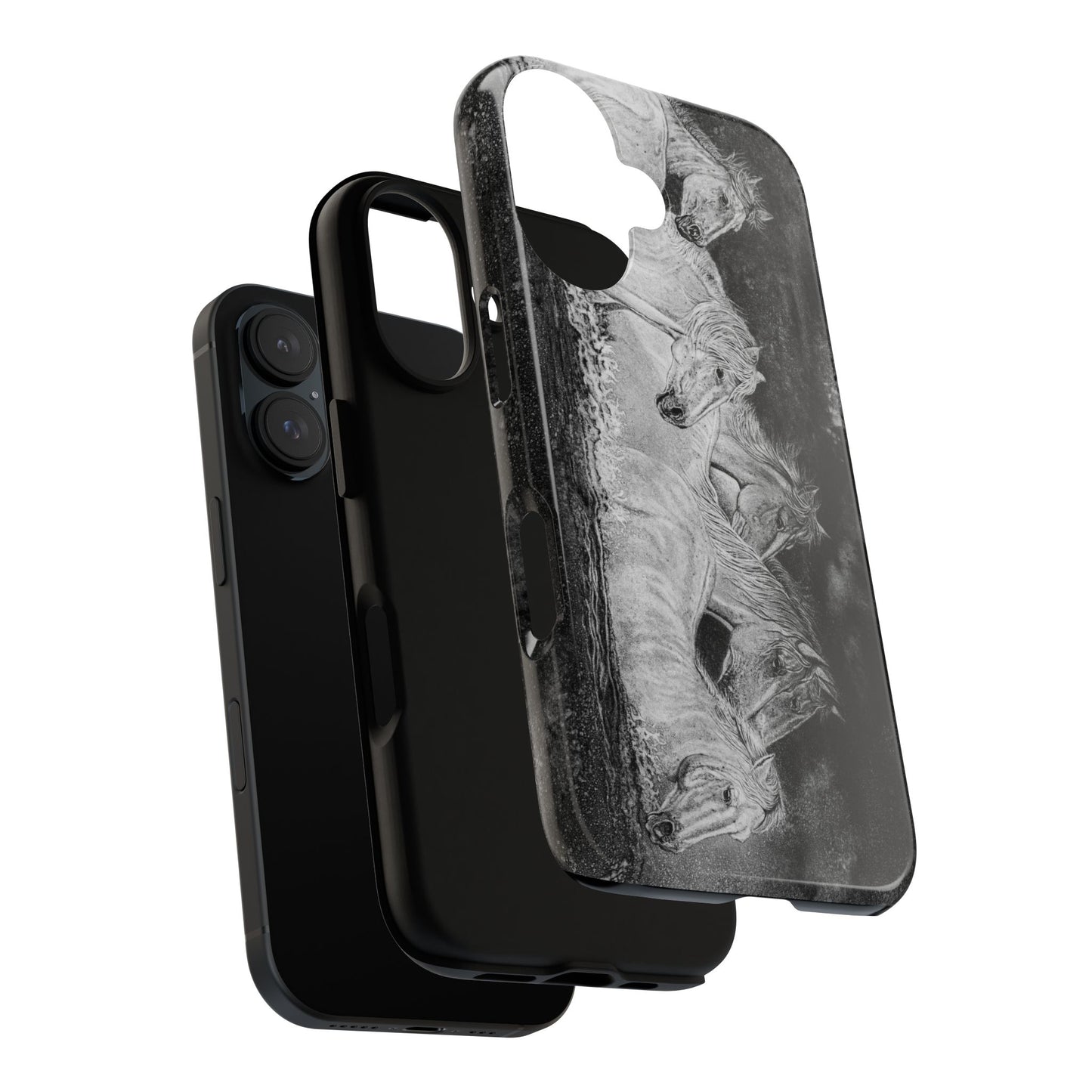 Night Swim, Horse-Themed Phone Case, Stylish Tough Cases
