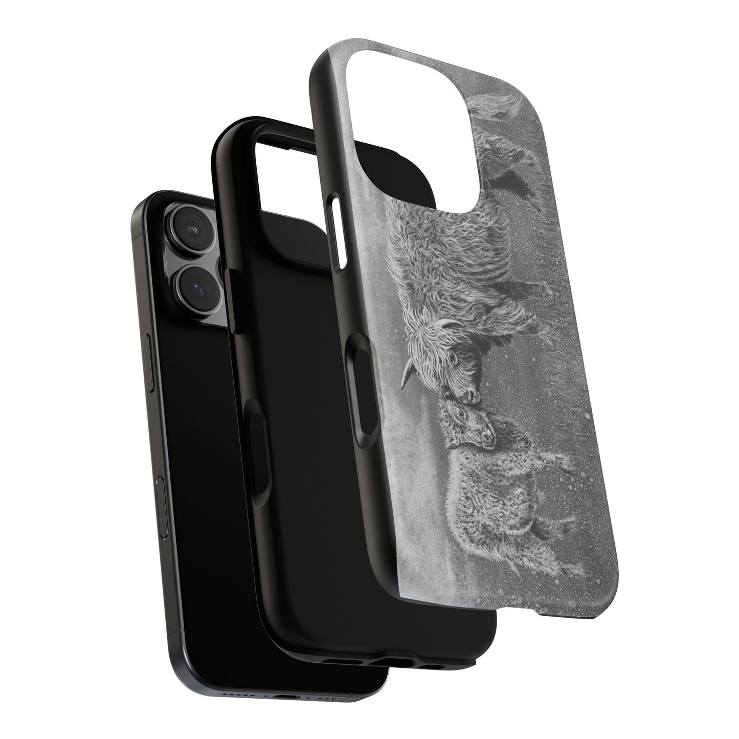Highland Love, Highland Cow theme Phone Case, Tough Cases