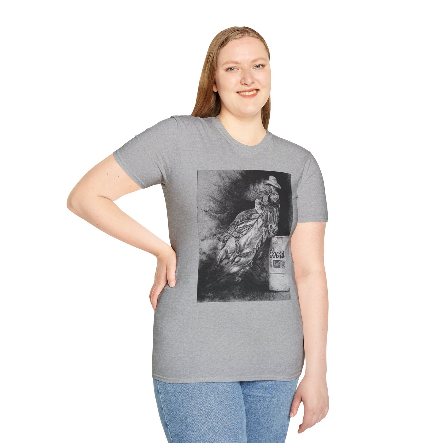 Sophie's Run. Rodeo Barrel Racer Unisex Softstyle T-Shirt