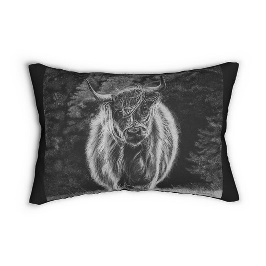 Ragamuffin. Highland Cow Lumbar Pillow