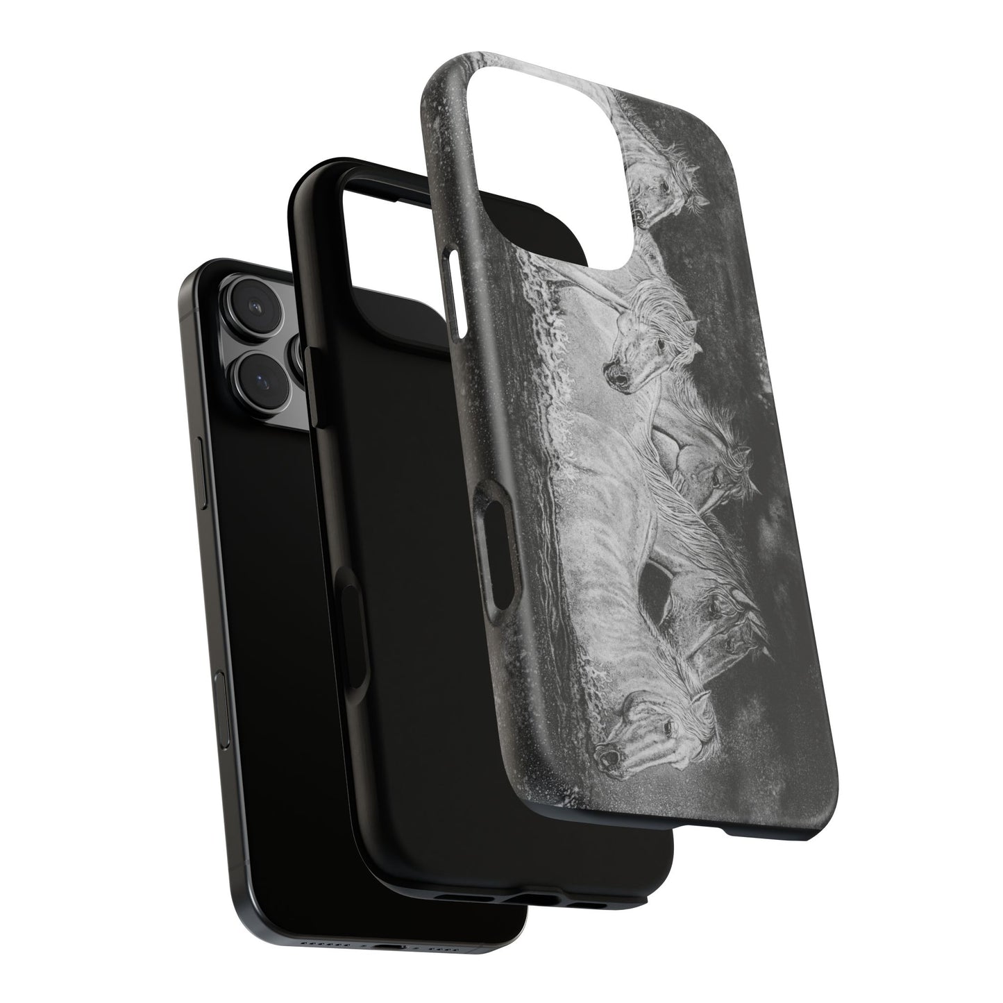 Night Swim, Horse-Themed Phone Case, Stylish Tough Cases