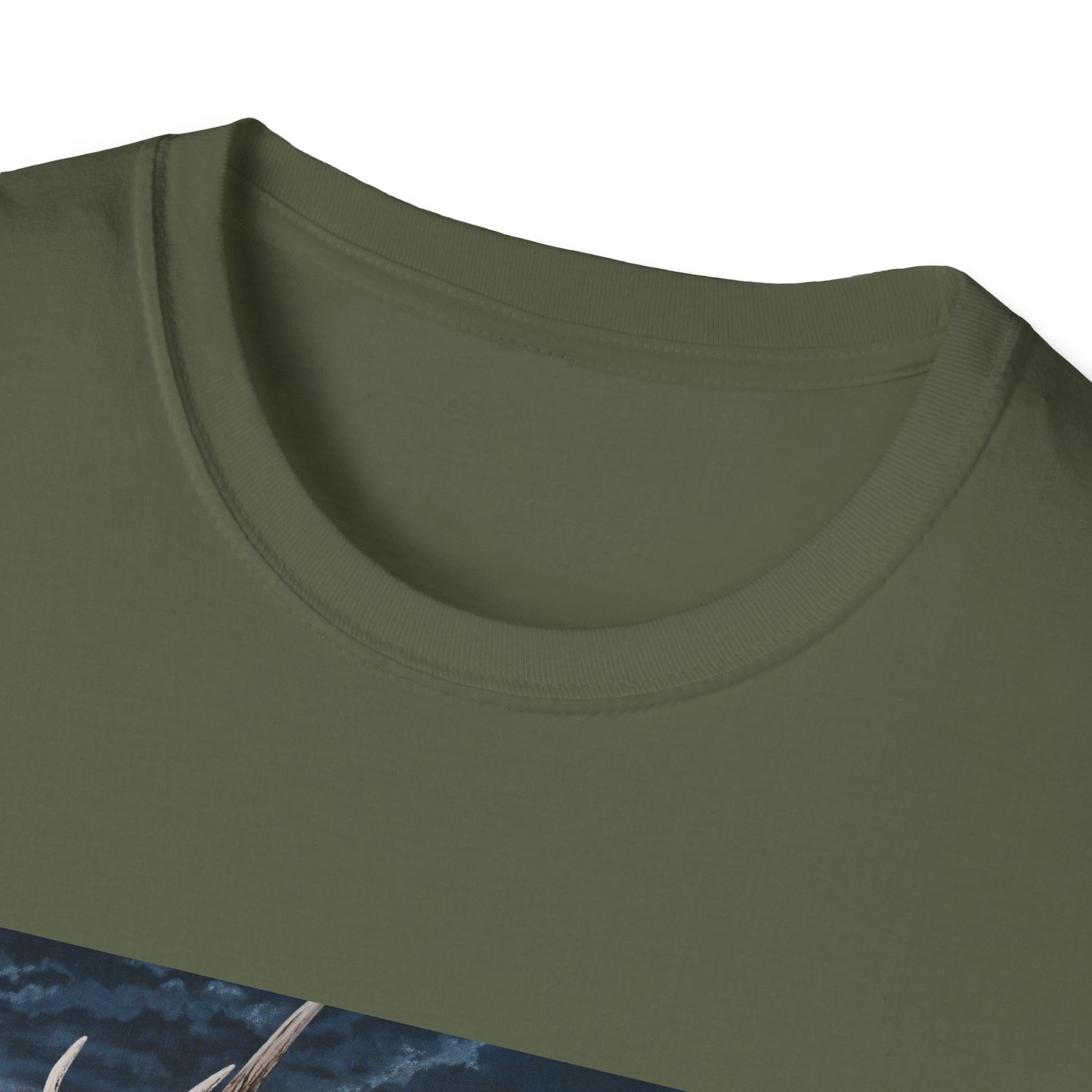 Sunset Serenade,  Elk Graphic Unisex soft T-Shirt