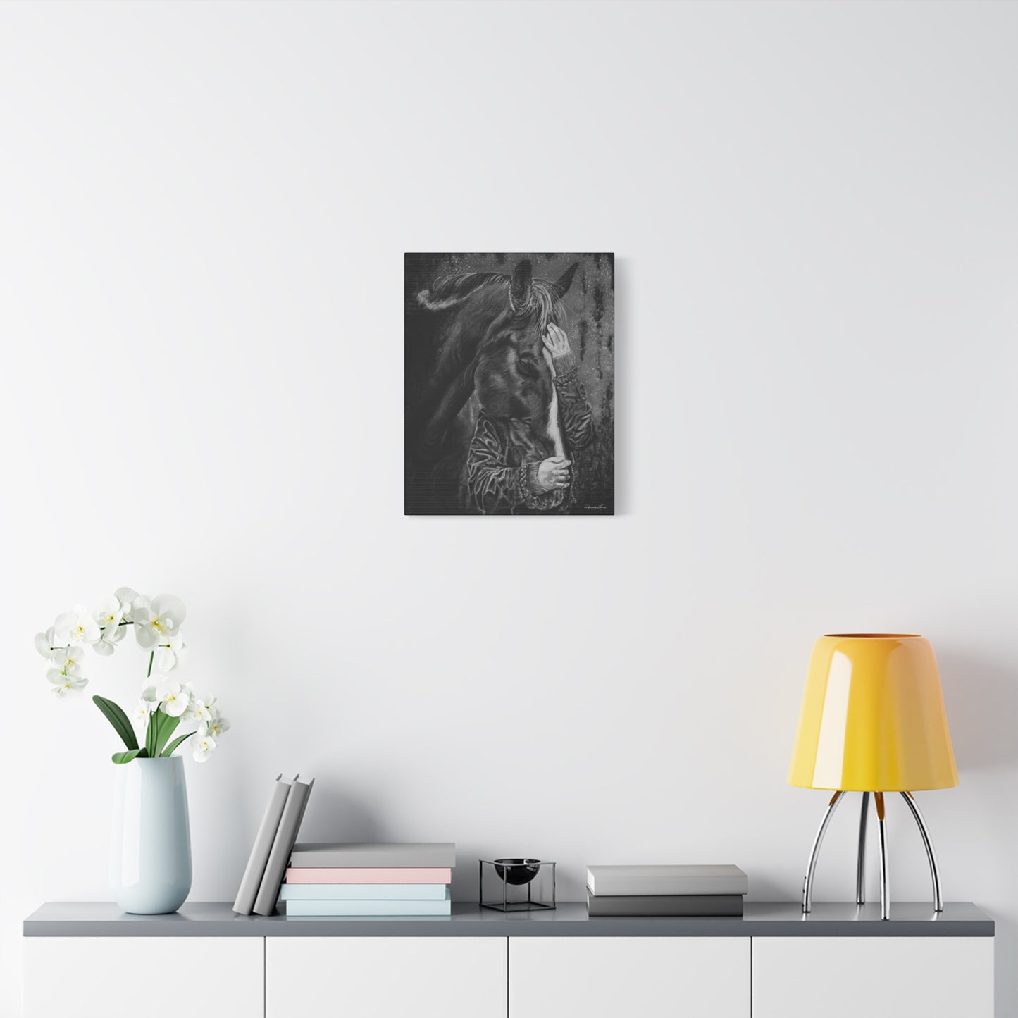Secrets. Horse Lover's Stretched Matte Canvas Art Print