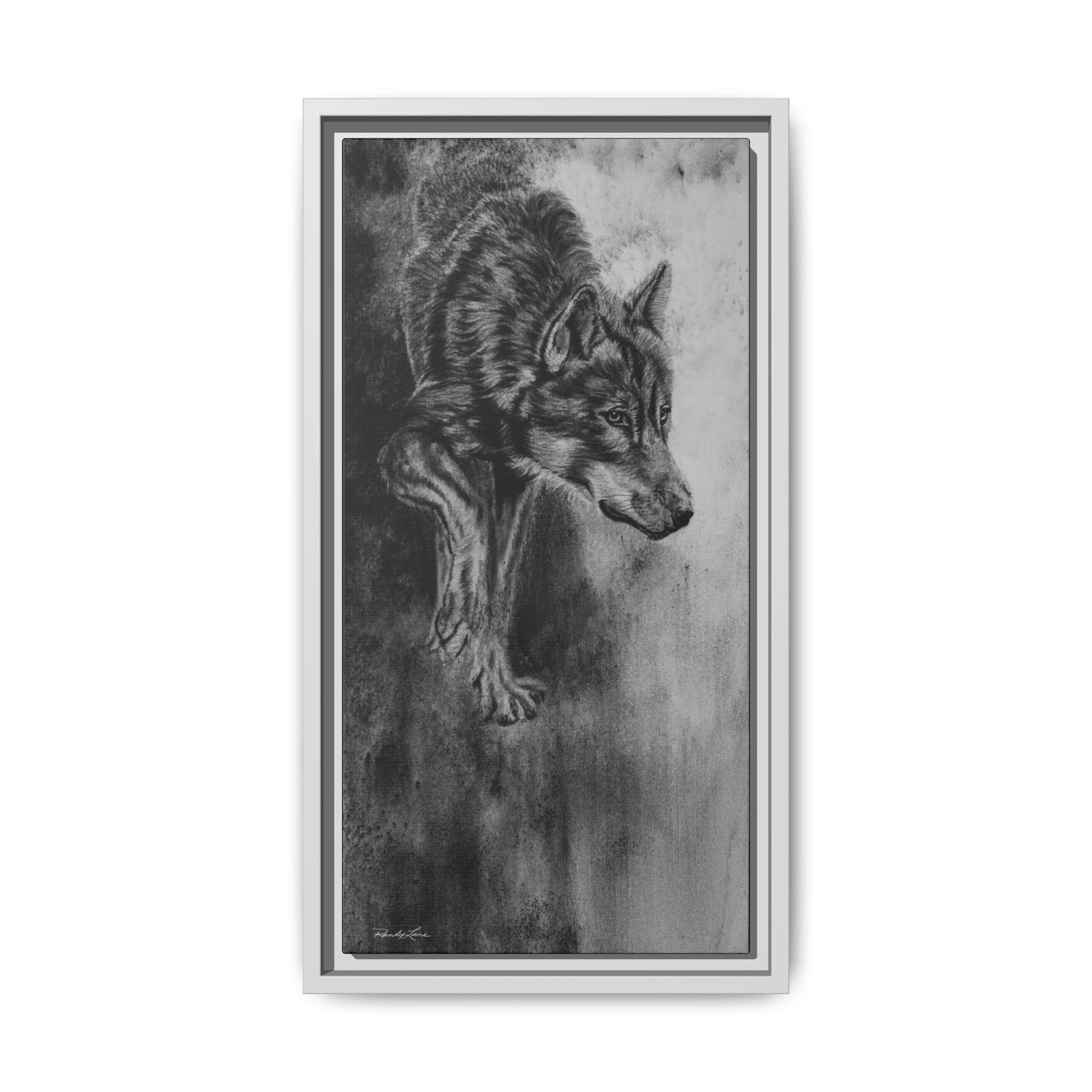 Specter, Wolf Portrait Framed Matte Canvas Wall Art