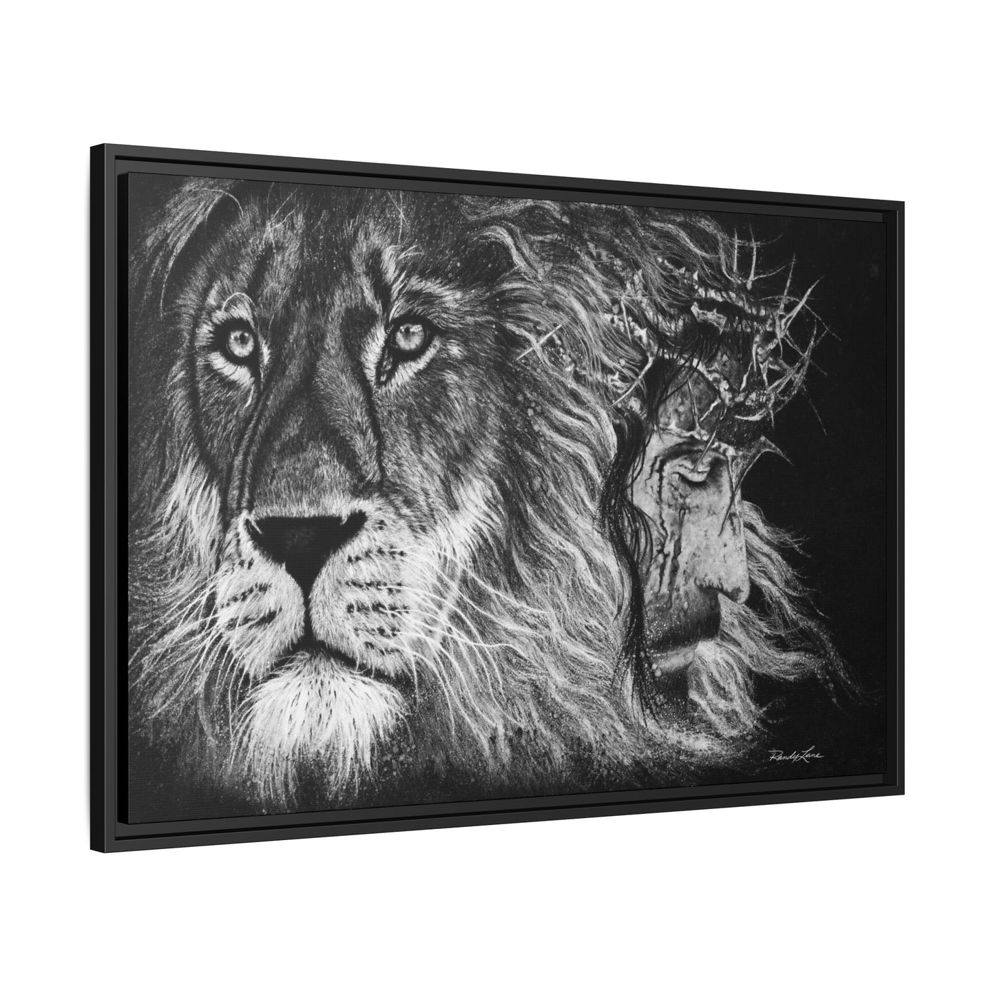Lion King, Framed Matte Canvas Print