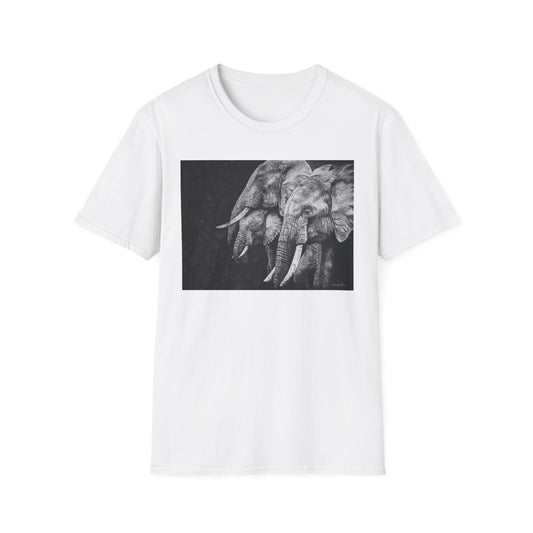 Brushland Bond. Elephant Art Unisex Softstyle T-Shirt