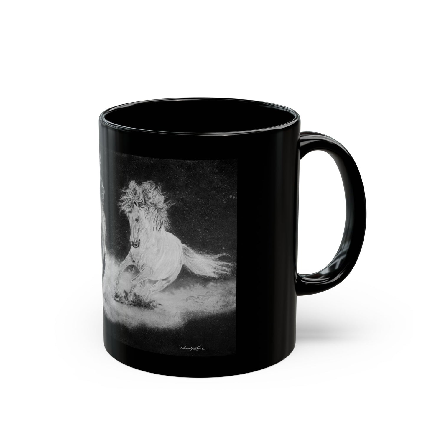 Midnight Run. Horse Art Mug