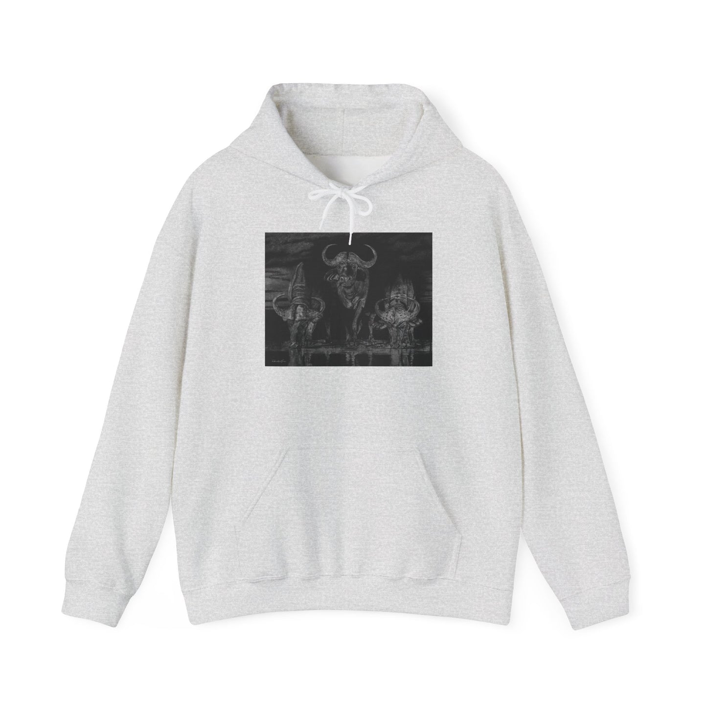The Waterhole, Cape Buffalo Hooded Sweatshirt