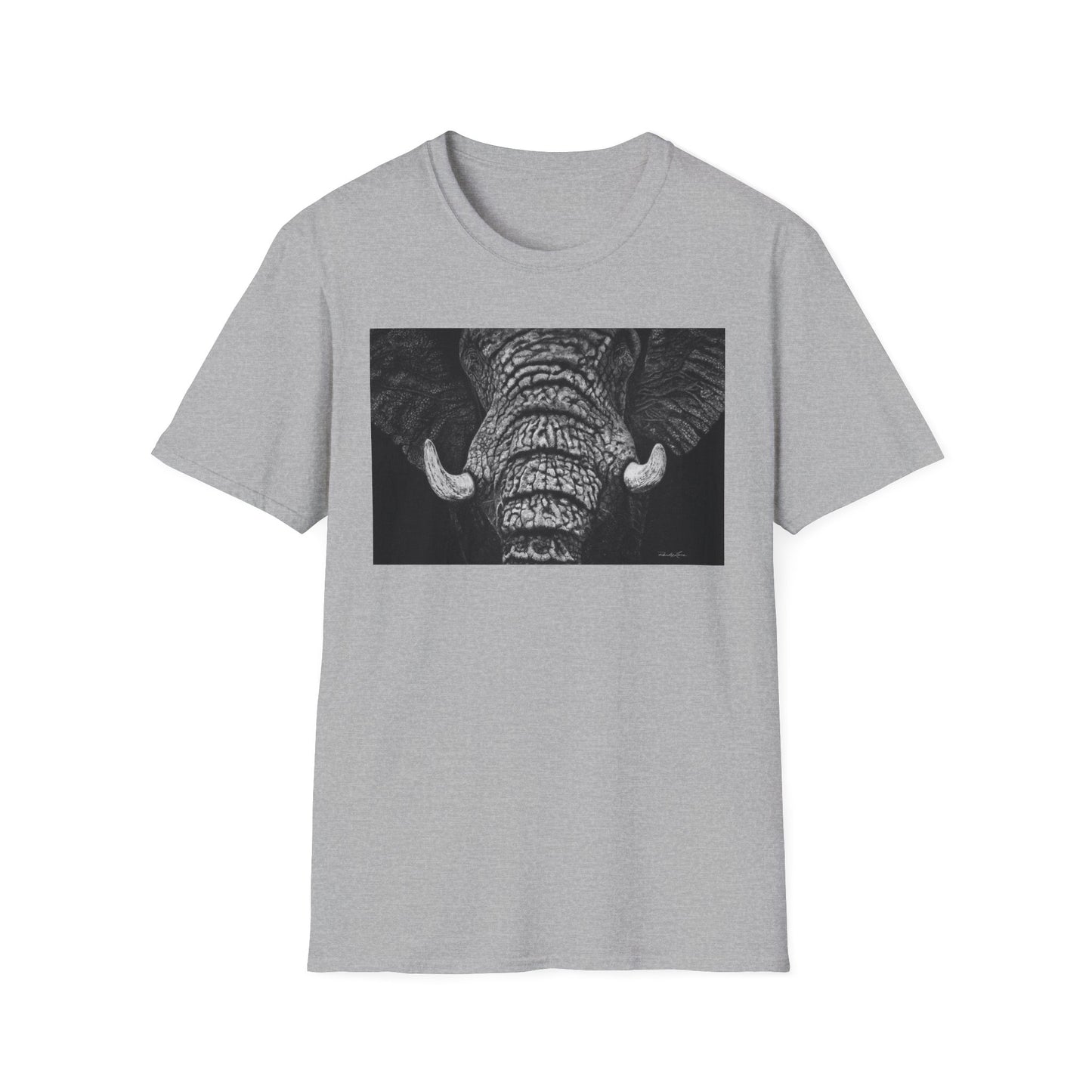 Ebony and Ivory, Elephant Graphic Unisex Softstyle T-Shirt
