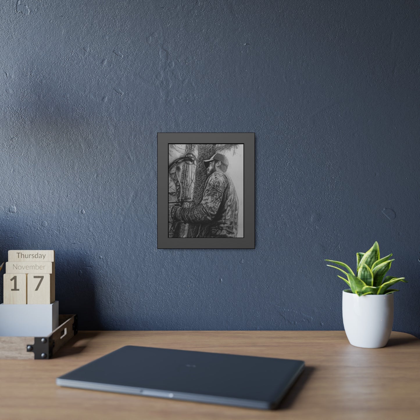 The Grind, Framed Archery Hunter Print