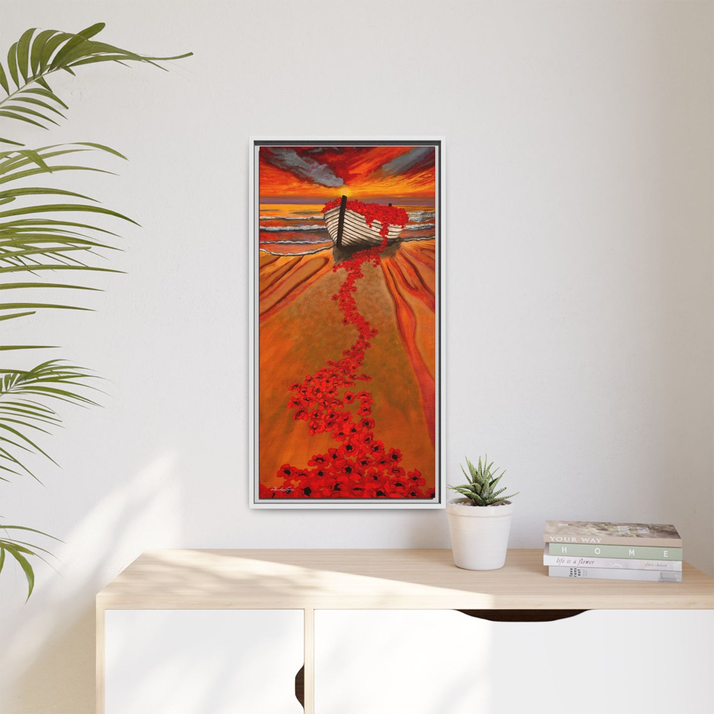 Grace Garden, Vibrant Framed Canvas Art